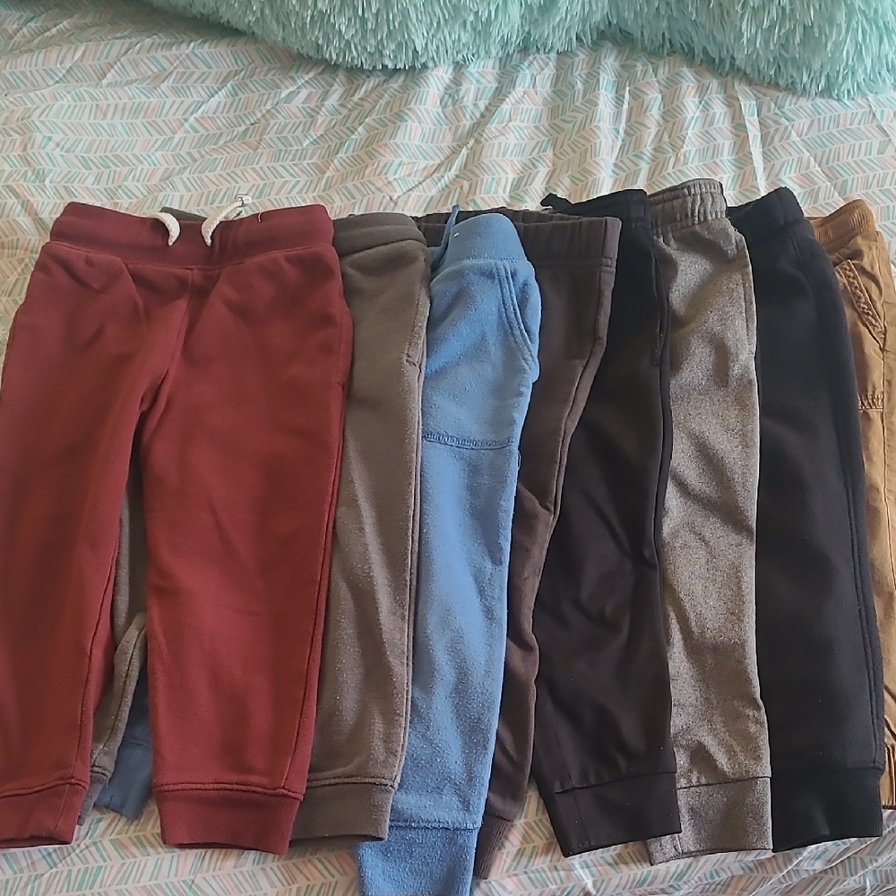 Lot Of 8 Toddler Boy Joggers Size 3T (See Description)